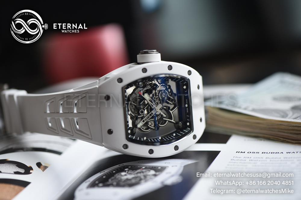 RICHARD MILLE - ETERNAL WATCHES ULTRA MOD 99.9% RM055 Bubba Watson All White