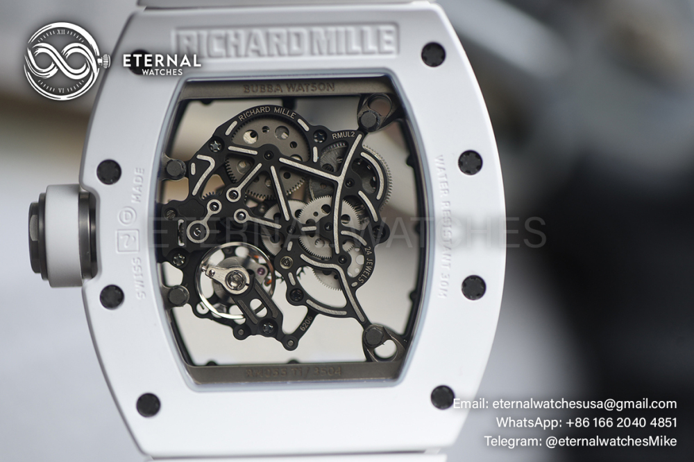 RICHARD MILLE - ETERNAL WATCHES ULTRA MOD 99.9% RM055 Bubba Watson All White