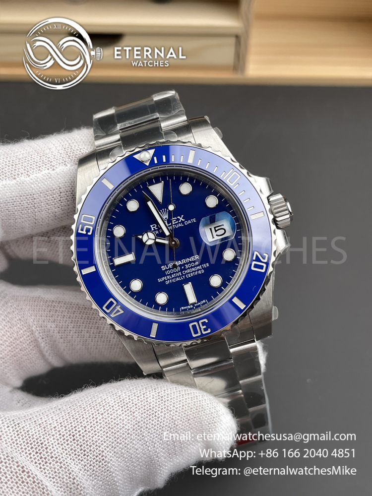 ROLEX - SUPER CLONE Submariner 116619LB 40mm SS/SS Blue Dial VSF VS3135
