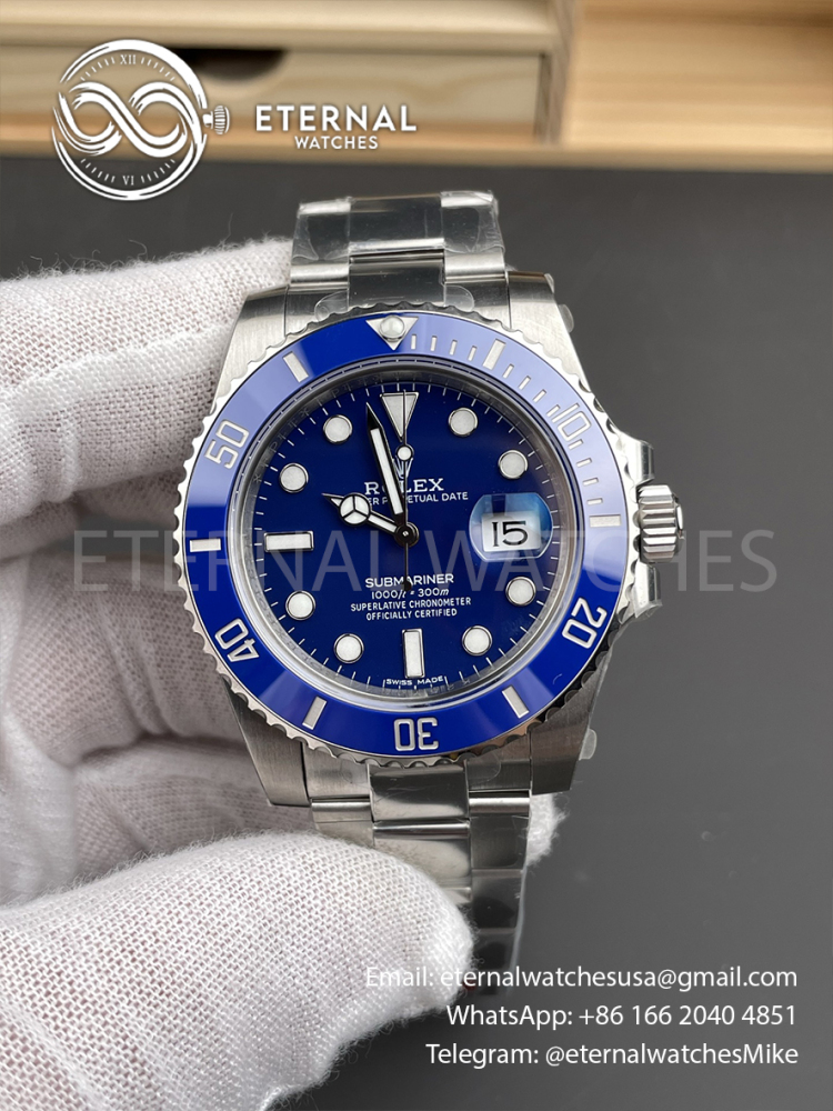 ROLEX - SUPER CLONE Submariner 116619LB 40mm SS/SS Blue Dial VSF VS3135