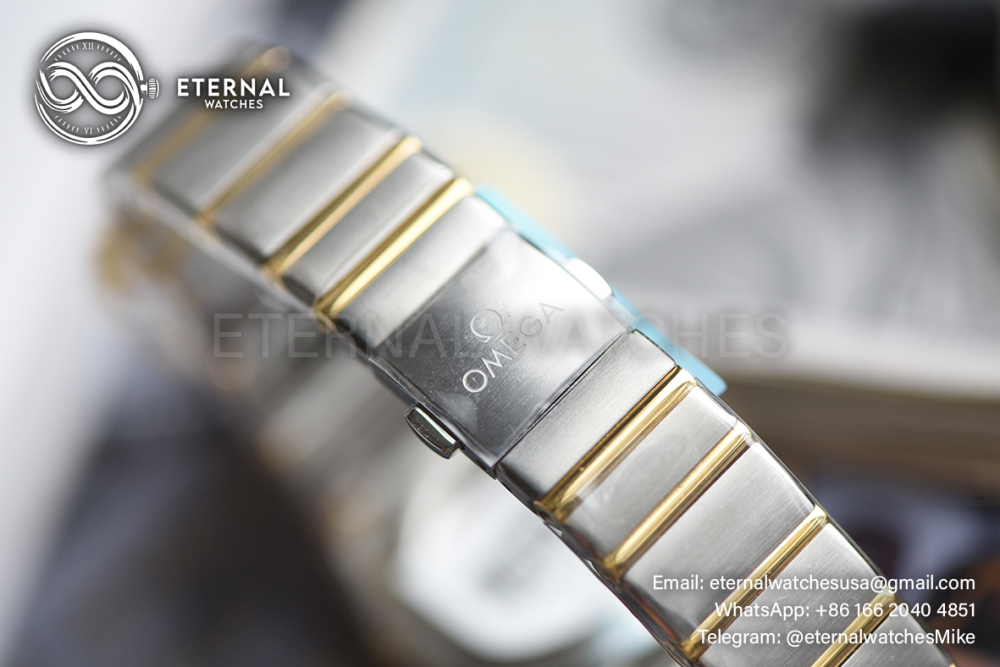 OMEGA - SUPER CLONE Constellation 28mm Diamond SS/RG MOP/Dia SSSF Swiss Qtz