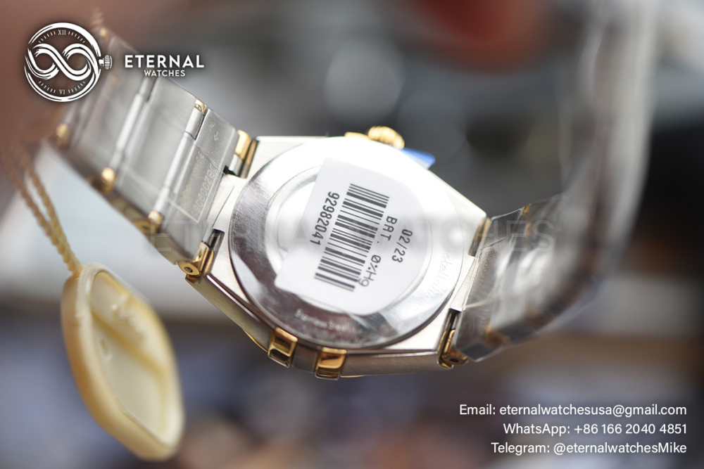 OMEGA - SUPER CLONE Constellation 28mm Diamond SS/RG MOP/Dia SSSF Swiss Qtz