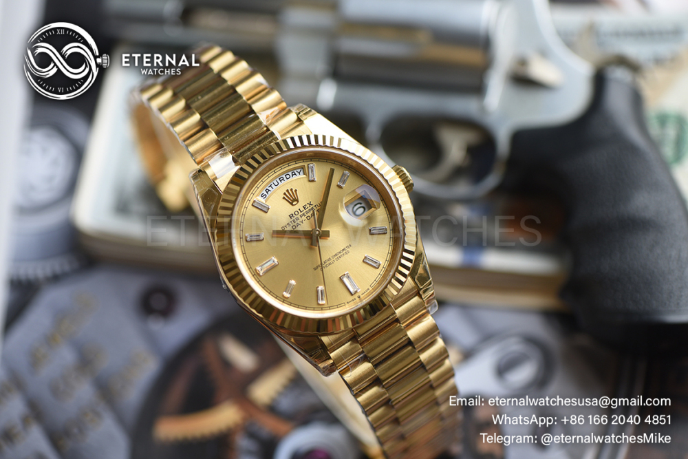 ROLEX - SUPER CLONE DayDate 228238 40mm YGYG Gold Dial Dia V2 VSF (Weight Adjusted)