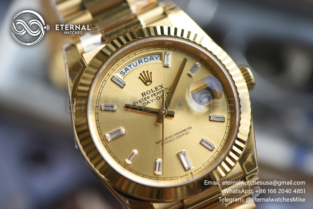 ROLEX - SUPER CLONE DayDate 228238 40mm YGYG Gold Dial Dia V2 VSF (Weight Adjusted)