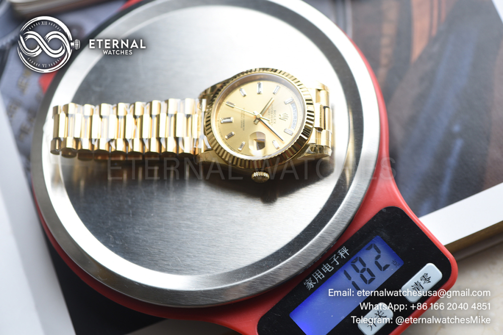 ROLEX - SUPER CLONE DayDate 228238 40mm YGYG Gold Dial Dia V2 VSF (Weight Adjusted)