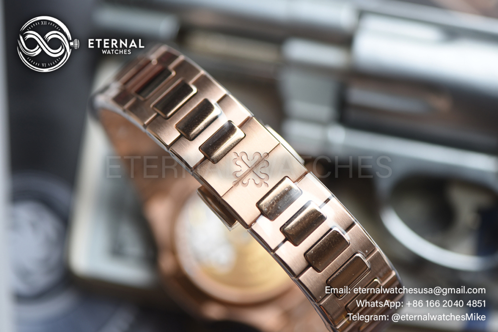 PATEK PHILIPPE - SUPER CLONE Nautilus 7118 35mm RG/RG Dia Gold Dial DDF DD330