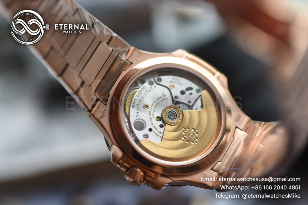 PATEK PHILIPPE - SUPER CLONE Nautilus 7118 35mm RG/RG Dia Gold Dial DDF DD330