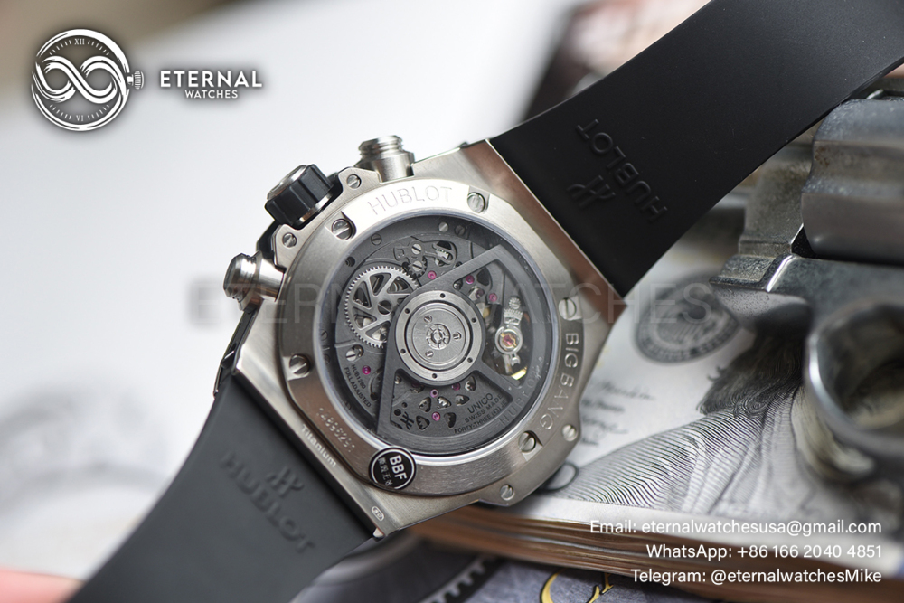 HUBLOT - SUPER CLONE Big Bang Unico 42mm TI/RU Skeleton Black Dial BBF HUB1280