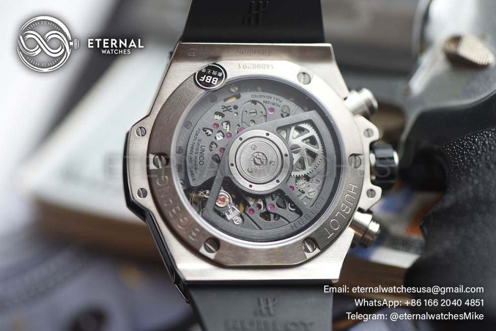 HUBLOT - SUPER CLONE Big Bang Unico 42mm TI/RU Skeleton Black Dial BBF HUB1280