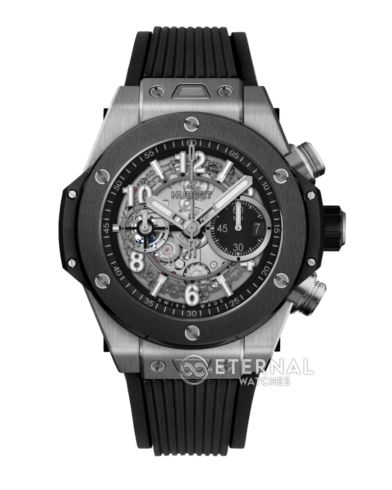 HUBLOT - SUPER CLONE Big Bang Unico 42mm TI/RU Skeleton Black Dial BBF HUB1280