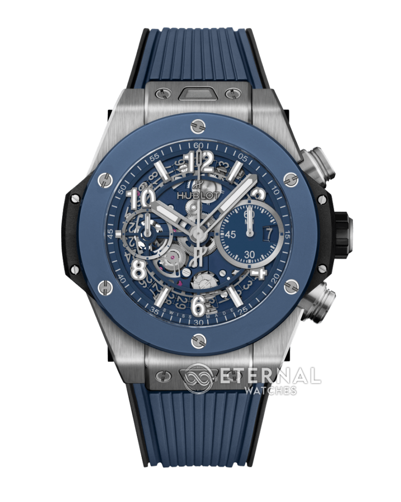 HUBLOT - SUPER CLONE Big Bang Unico 42mm Ceramic TI/RU Skeleton Dial Blue BBF HUB1280