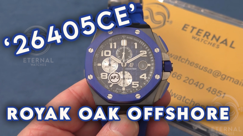 AUDEMARS PIGUET - SUPER CLONE Royal Oak Offshore 26405CE 44mm Ceramic/RU Blue Dial RSF A3126
