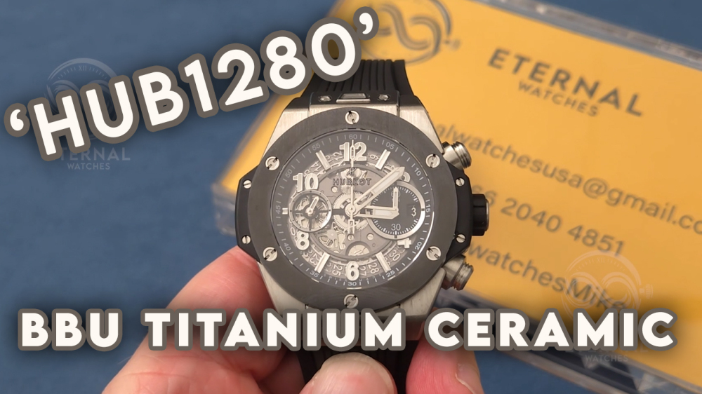 HUBLOT - SUPER CLONE Big Bang Unico 42mm Ceramic TI/RU Skeleton dial BBF HUB1280
