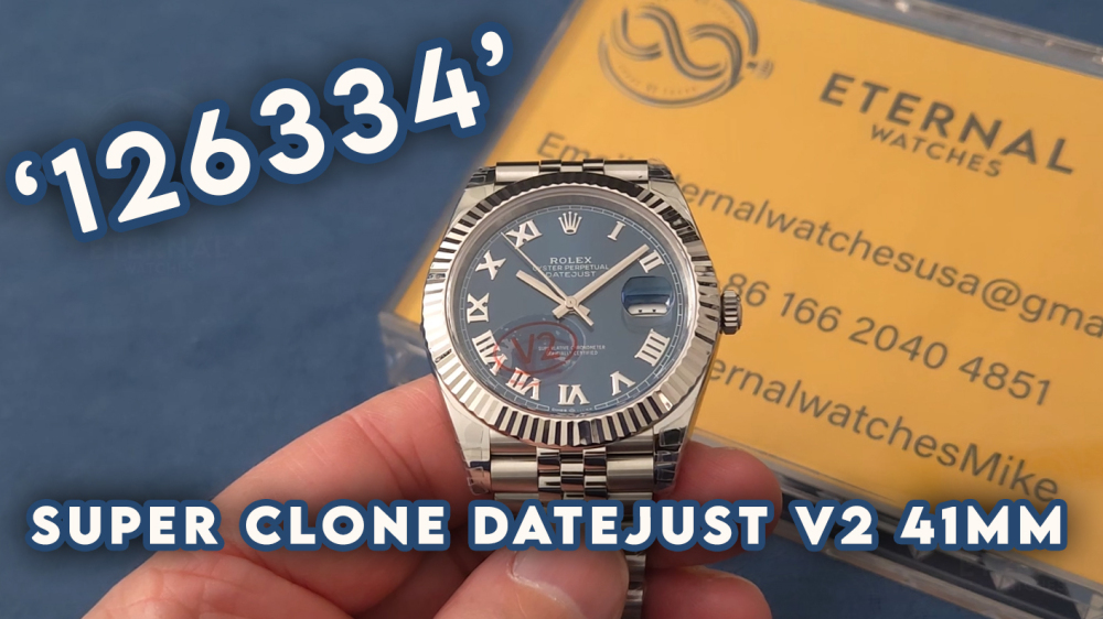 ROLEX - SUPER CLONE DateJust 126334 41mm SS/RMN Blue Dial V2 VSF 3235