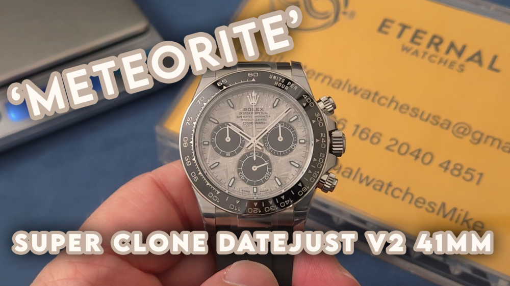 ROLEX - SUPER CLONE Daytona 126519 40mm SS/RU Meteorite/Stk Dial ARF DD4131