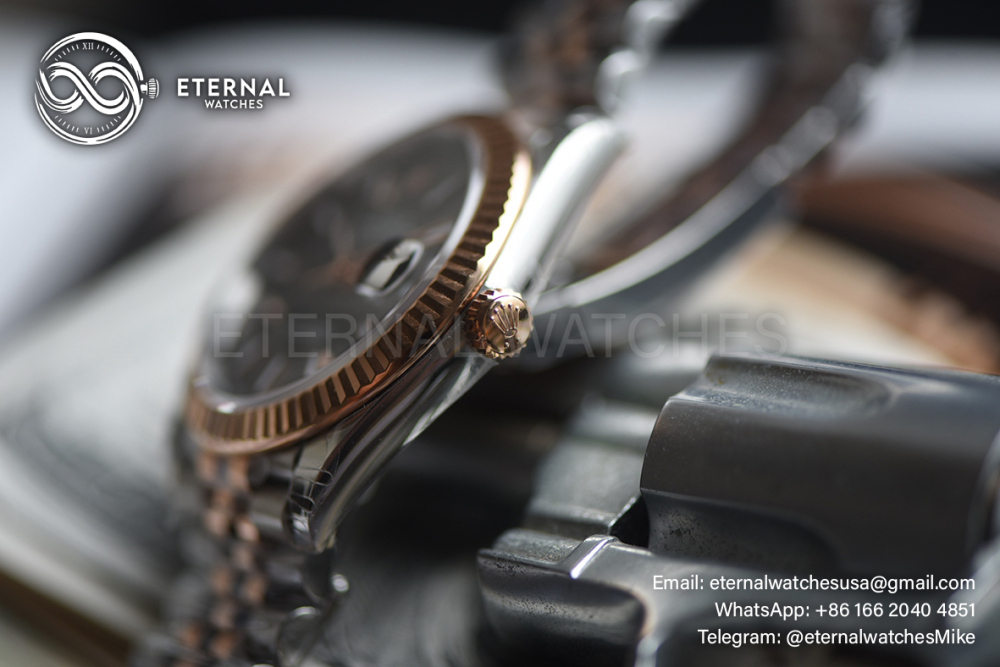 ROLEX - SUPER CLONE DateJust 126331 41mm RG Two Tone/STK Grey Textured V2 VSF 3235