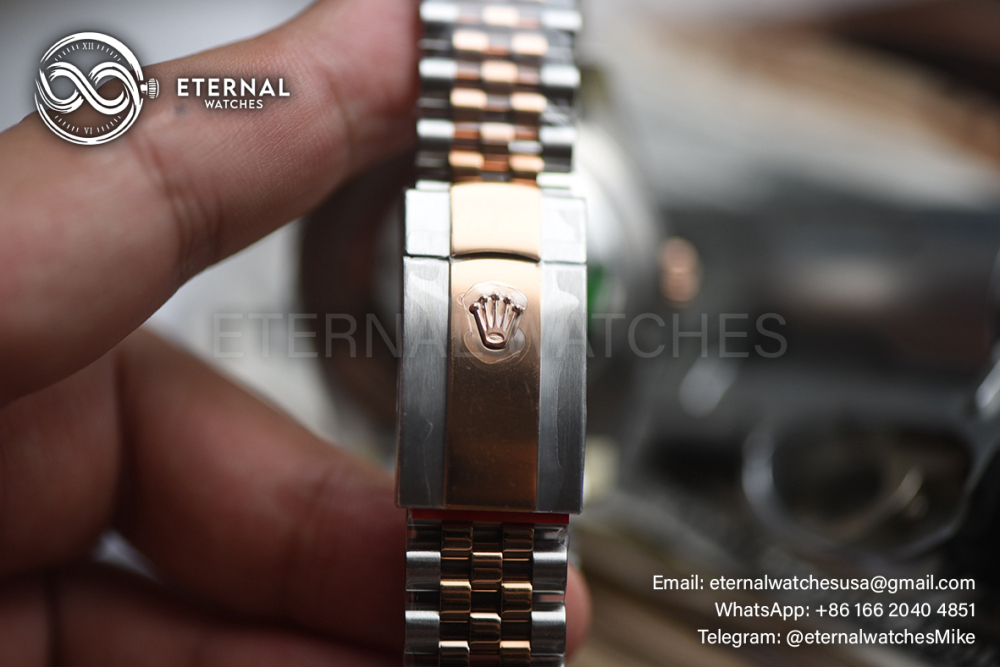 ROLEX - SUPER CLONE DateJust 126331 41mm RG Two Tone/STK Grey Textured V2 VSF 3235