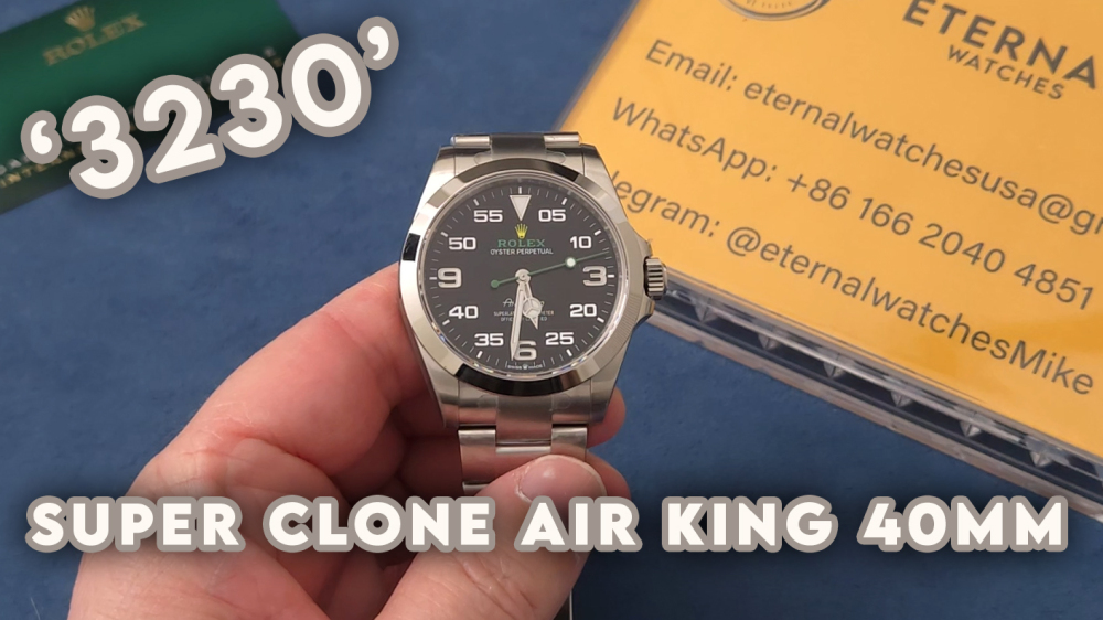 ROLEX - SUPER CLONE Air King 126900 40mm SS/SS Black Dial VSF VS3230