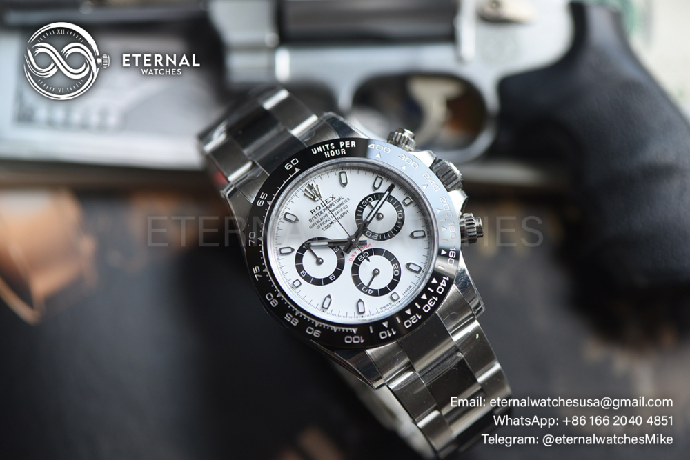 ROLEX - SUPER CLONE Daytona 116500 40mm SS/SS White Dial VSF DD4130