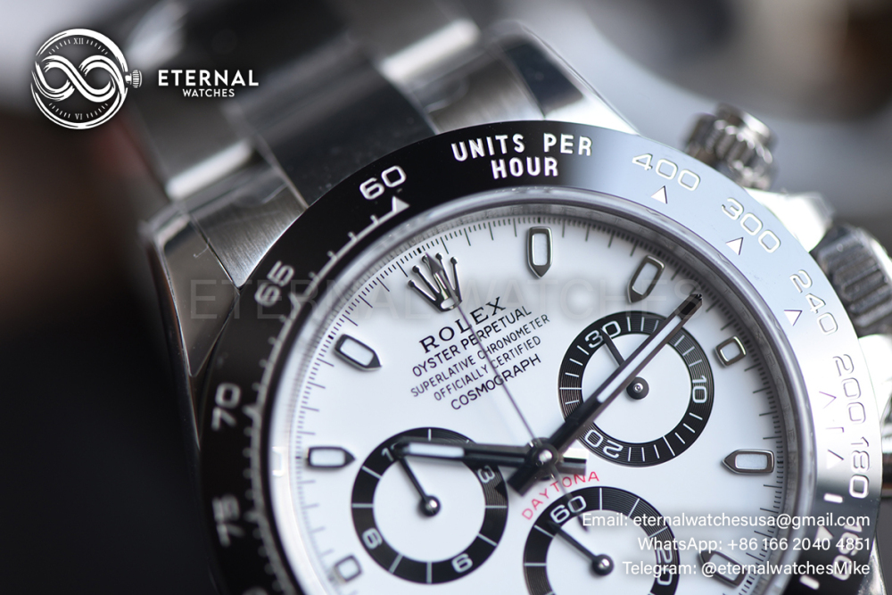 ROLEX - SUPER CLONE Daytona 116500 40mm SS/SS White Dial VSF DD4130