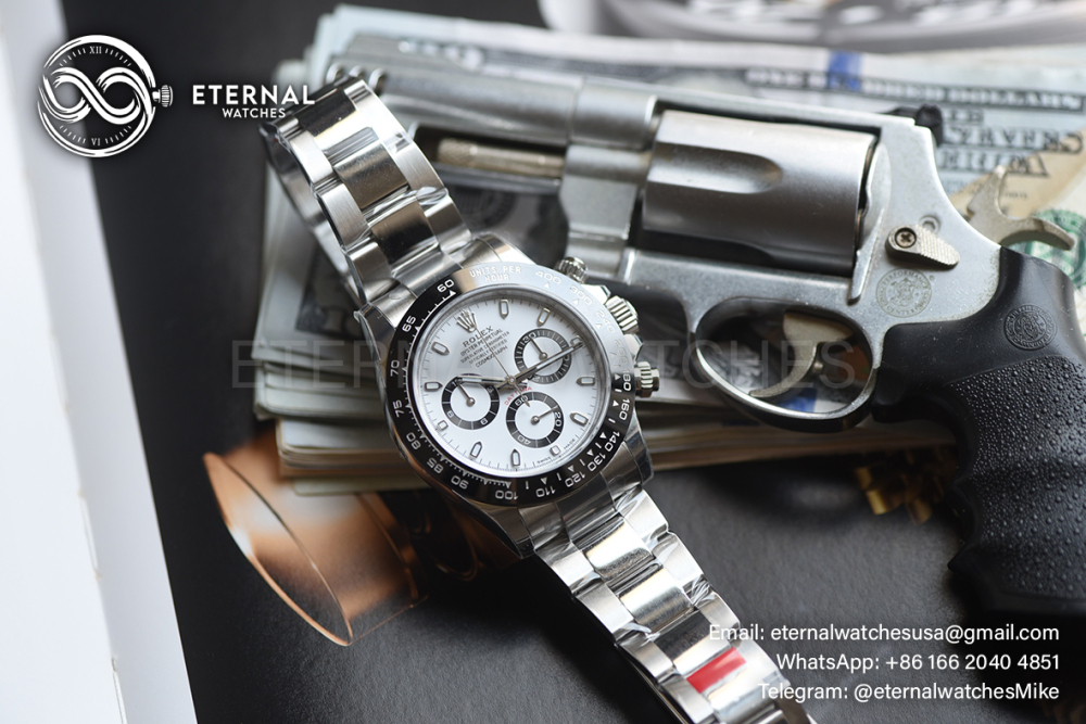 ROLEX - SUPER CLONE Daytona 116500 40mm SS/SS White Dial VSF DD4130