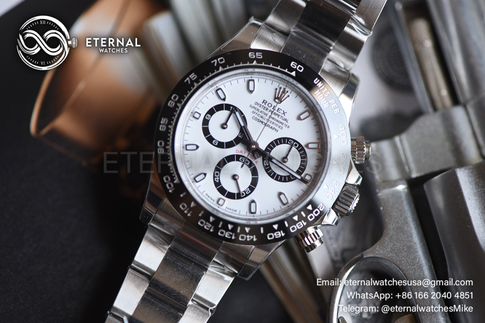 ROLEX - SUPER CLONE Daytona 116500 40mm SS/SS White Dial VSF DD4130