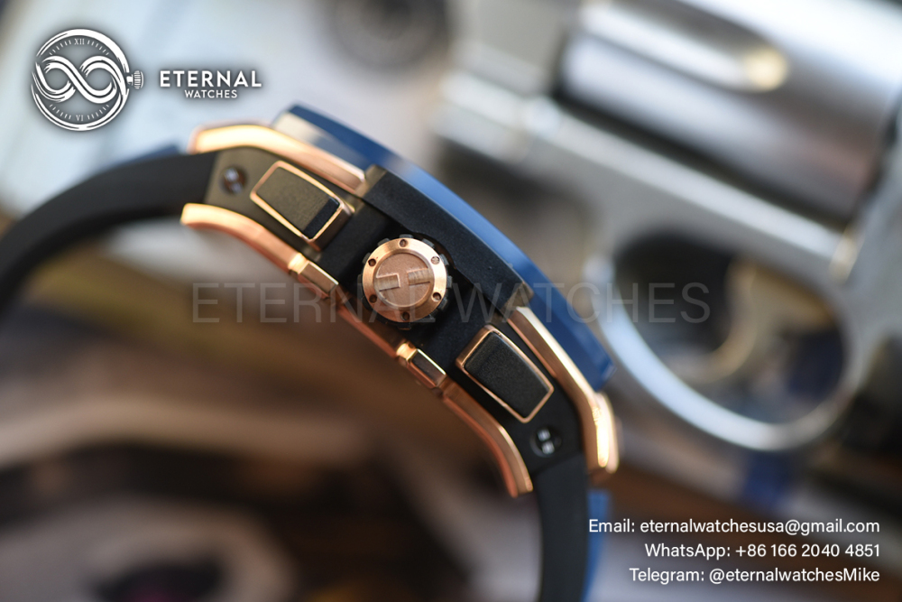 HUBLOT - Spirit of Big Bang King Gold Blue Ceramic 42mm TI/RU Skeleton Dial BBF A7750