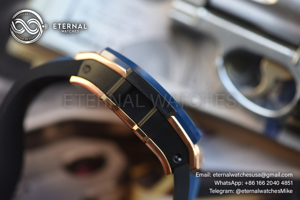 HUBLOT - Spirit of Big Bang King Gold Blue Ceramic 42mm TI/RU Skeleton Dial BBF A7750