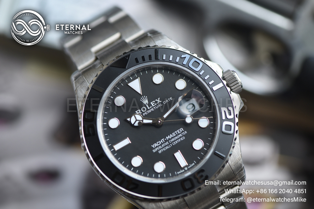 ROLEX - SUPER CLONE Yacht-Master 226627 42mm TI/TI Black/Dot VSF DD3235 Free Sprung