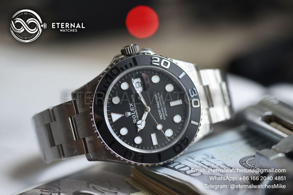 ROLEX - SUPER CLONE Yacht-Master 226627 42mm TI/TI Black/Dot VSF DD3235 Free Sprung