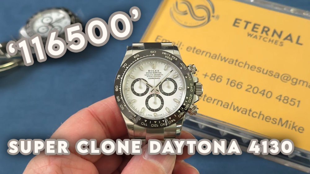 ROLEX - SUPER CLONE Daytona 116500 40mm SS/SS White Dial VSF DD4130
