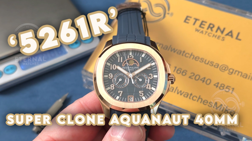 PATEK PHILIPPE - SUPER CLONE Aquanaut 5261R 40mm RG/RU PPF 330