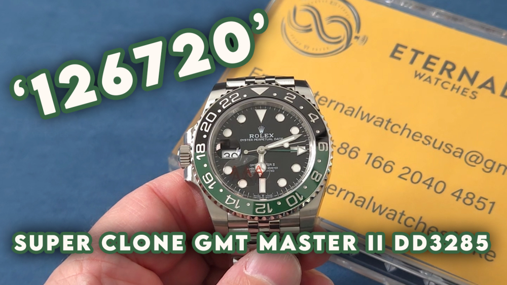 ROLEX - SUPER CLONE GMT Master II 126720 Sprite Jubilee 40mm SS/SS Black Dial VSF V3 DD3285