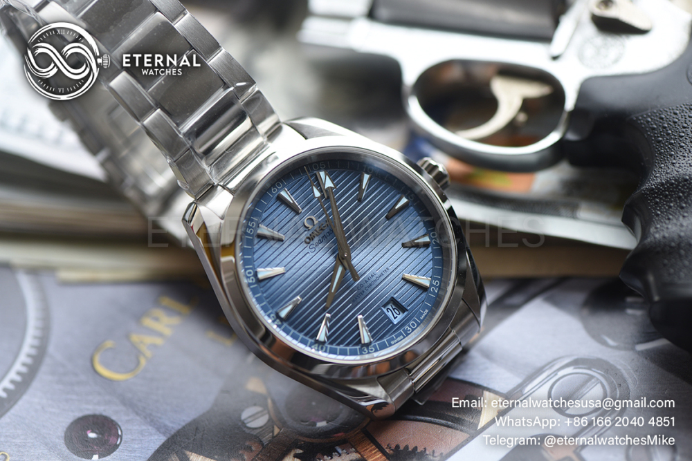 OMEGA - SUPER CLONE Seamaster Aqua Terra 150m 41mm SS/SS Blue Dial VSF A8900