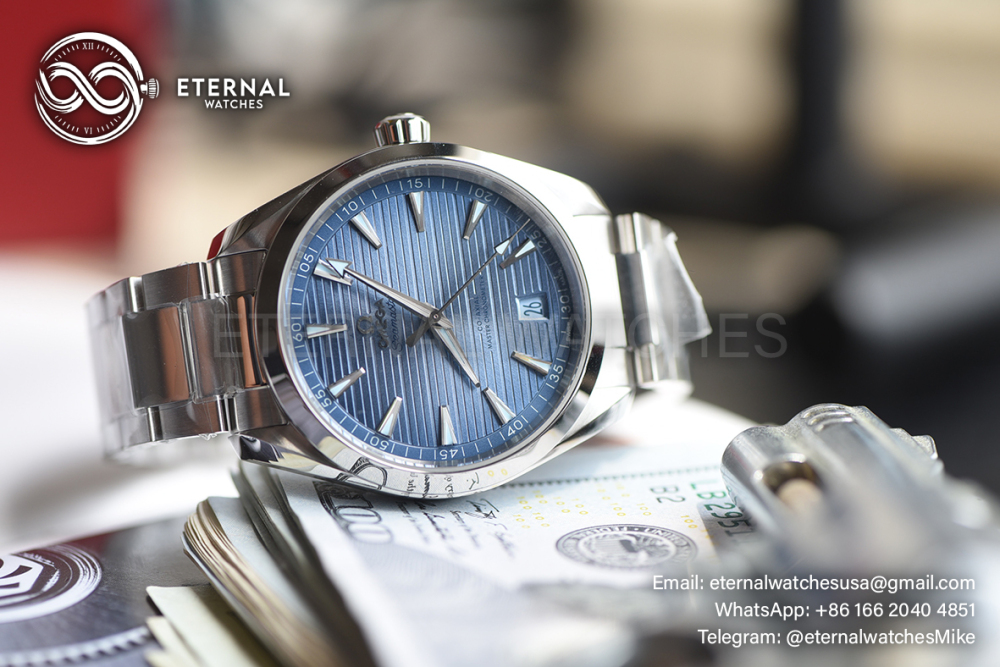 OMEGA - SUPER CLONE Seamaster Aqua Terra 150m 41mm SS/SS Blue Dial VSF A8900