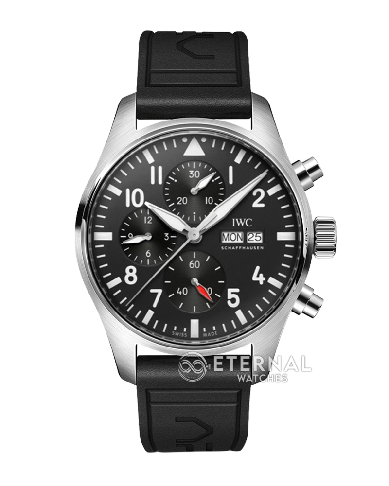 IWC - Pilot's Watch Chronograph 41mm SS/RU Black/Num BLSF A7750