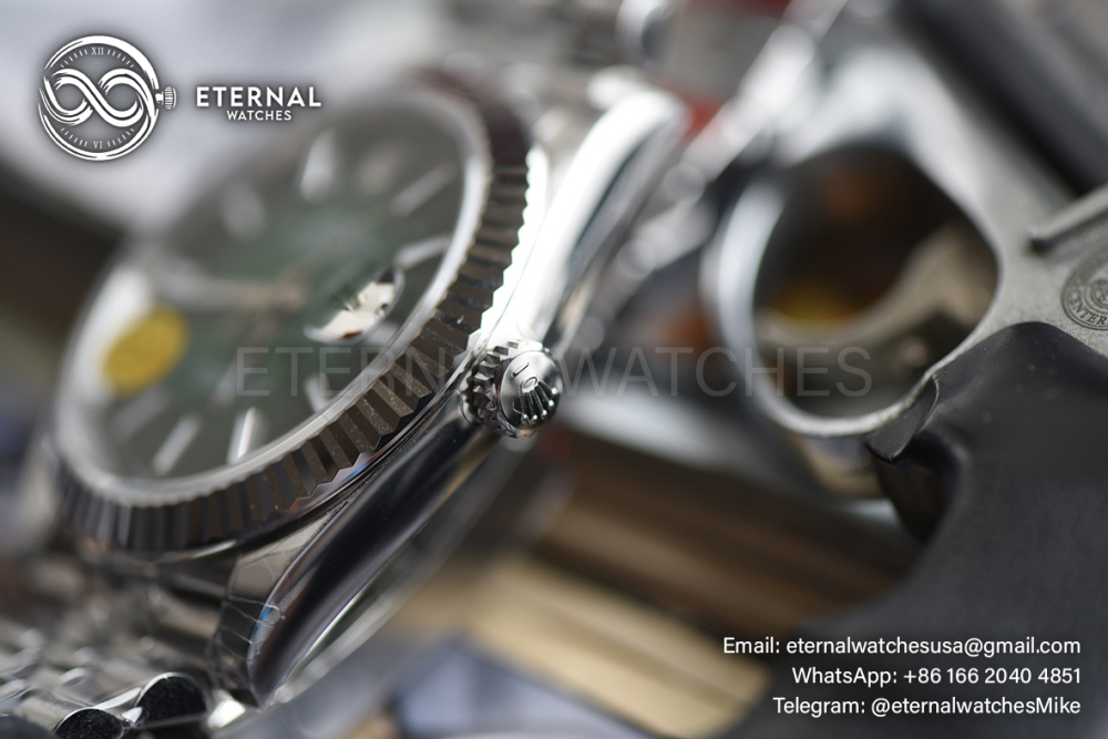 ROLEX - SUPER CLONE DateJust 126334 41mm SS/STK Green Ombre Fluted V3 VSF 3235 (Free Sprung)