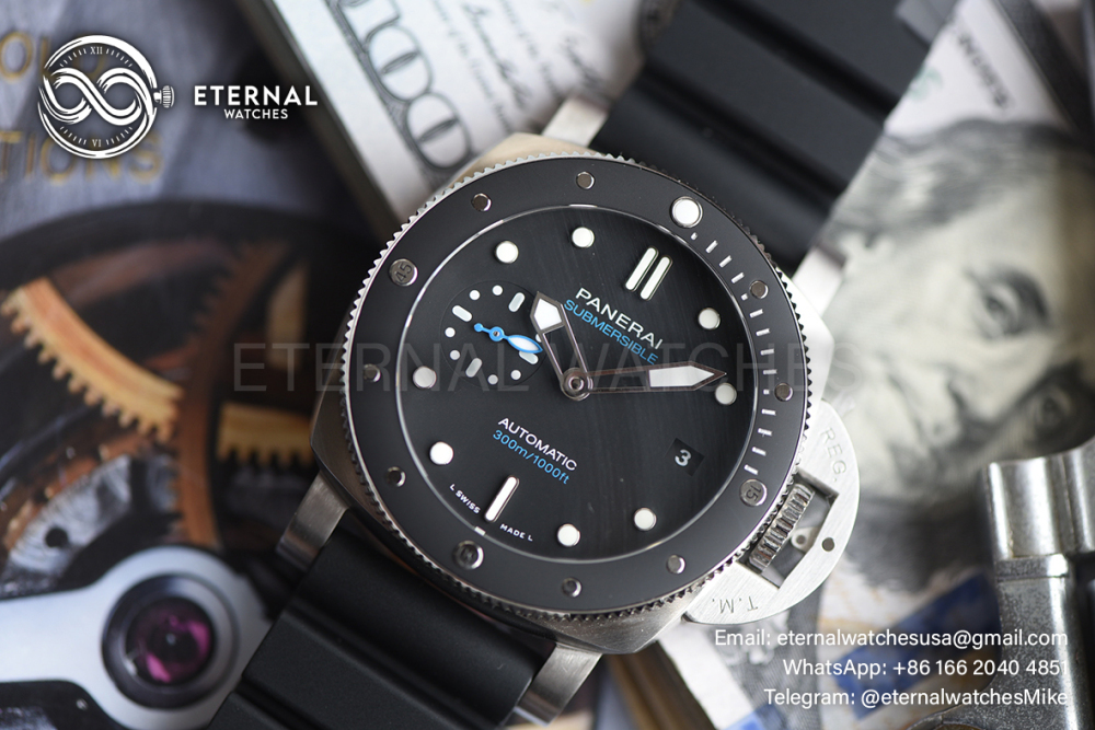 PANERAI - SUPER CLONE PAM683 Submersible 42mm SS/RU Black VSF P900