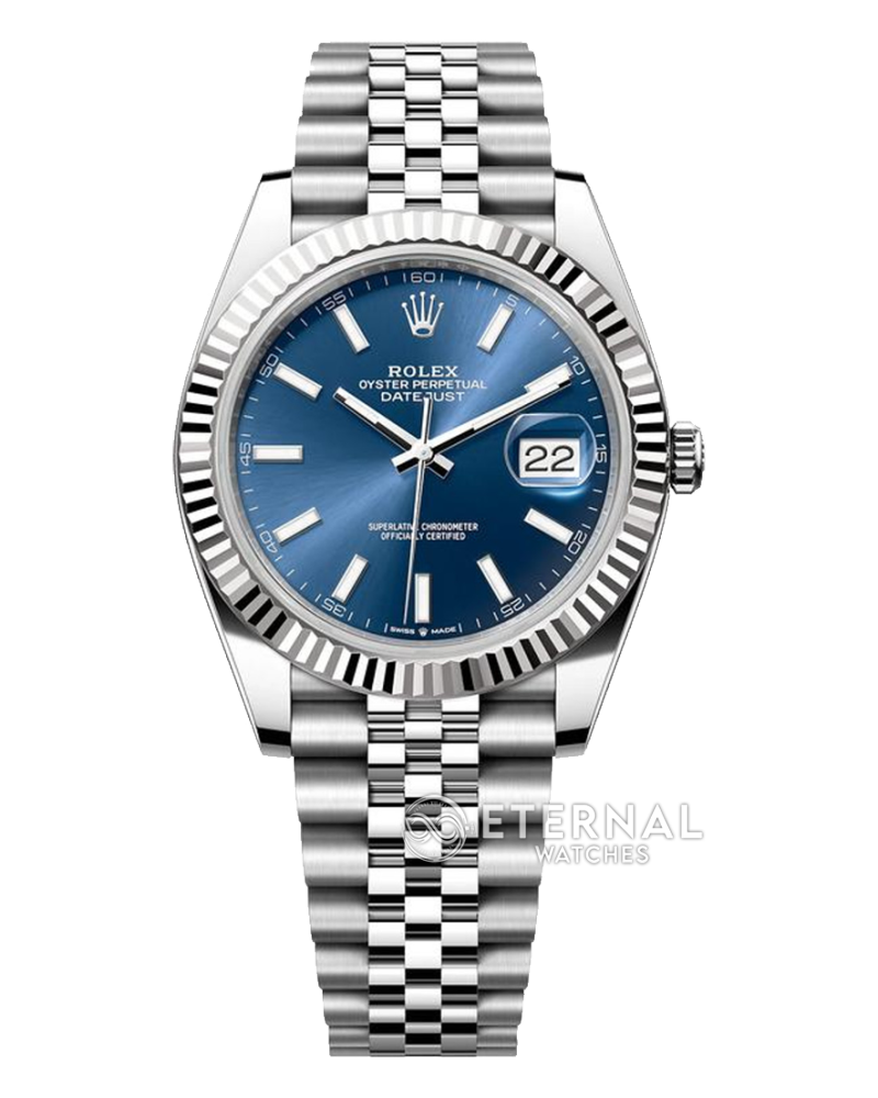 ROLEX - SUPER CLONE DateJust 126334 41mm SS/STK Blue Dial Fluted V3 VSF 3235 (Free Sprung)