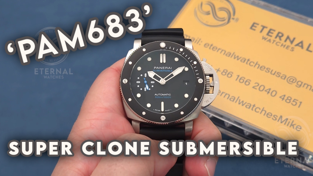 PANERAI - SUPER CLONE PAM683 Submersible 42mm SS/RU Black VSF P900