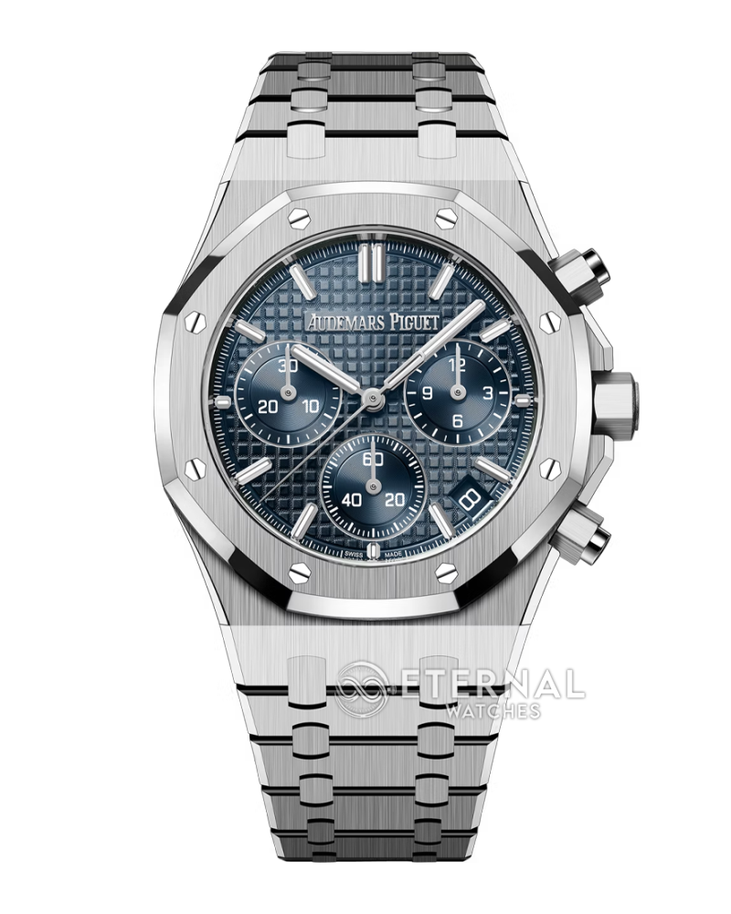 AUDEMARS PIGUET - SUPER CLONE Royal Oak Chronograph 26240ST 41mm SS/SS Blue Dial ZF V2 SH4401 (Free Sprung)
