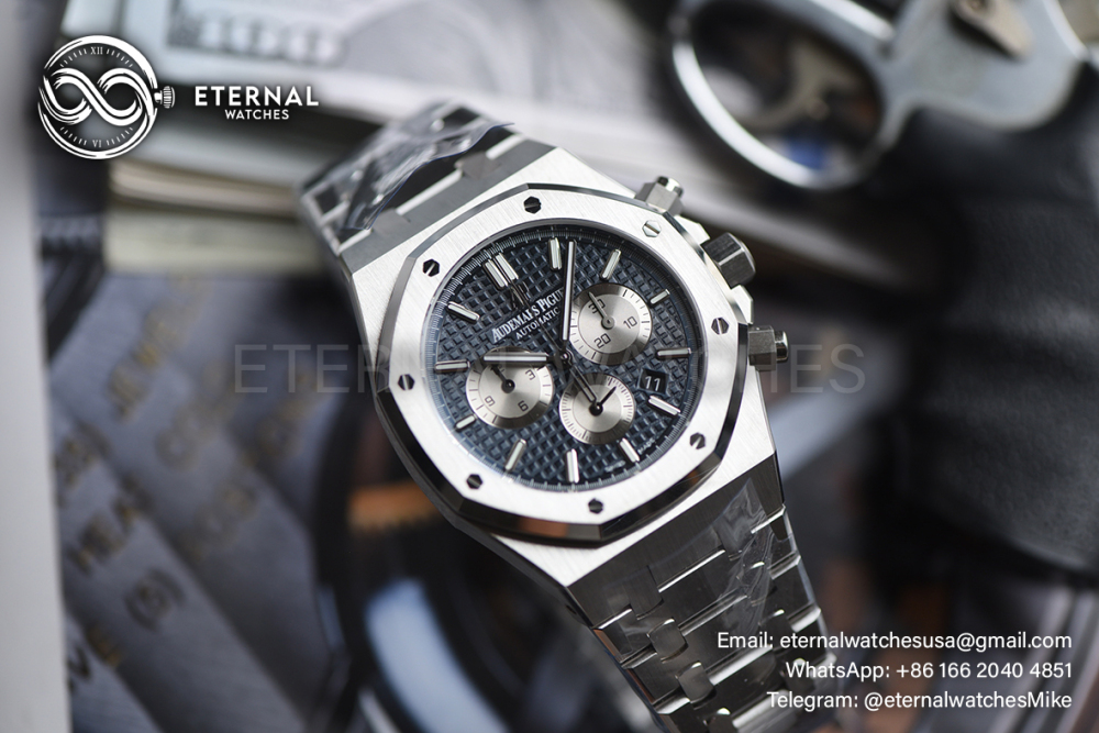 AUDEMARS PIGUET - SUPER CLONE Royal Oak Chronograph 26331ST 41mm SS/SS Blue/White APSF DD4801