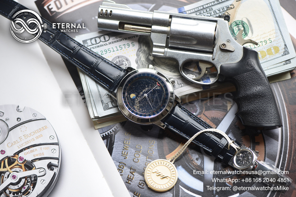 PATEK PHILIPPE - Celestial Sky Moon 6102P 43mm SS/SS Black Dial PPF A240