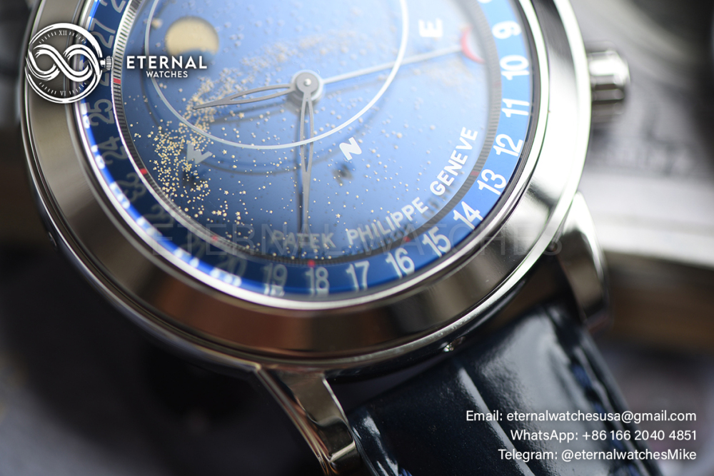 PATEK PHILIPPE - Celestial Sky Moon 6102P 43mm SS/SS Black Dial PPF A240