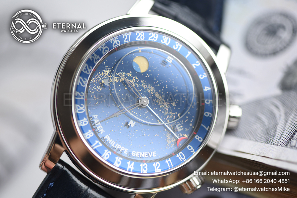 PATEK PHILIPPE - Celestial Sky Moon 6102P 43mm SS/SS Black Dial PPF A240