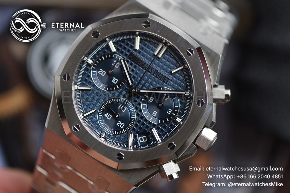 AUDEMARS PIGUET - SUPER CLONE Royal Oak Chrono 26240ST 41mm SS/SS Blue Dial ZF V2 SH4401 (Free Sprung)