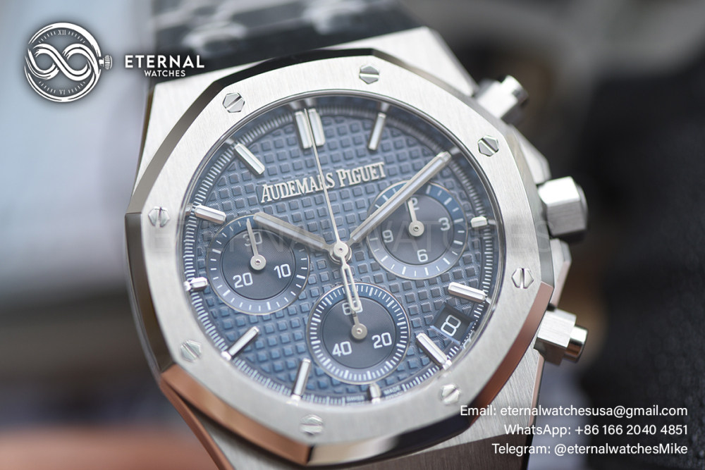 AUDEMARS PIGUET - SUPER CLONE Royal Oak Chrono 26240ST 41mm SS/SS Blue Dial ZF V2 SH4401 (Free Sprung)