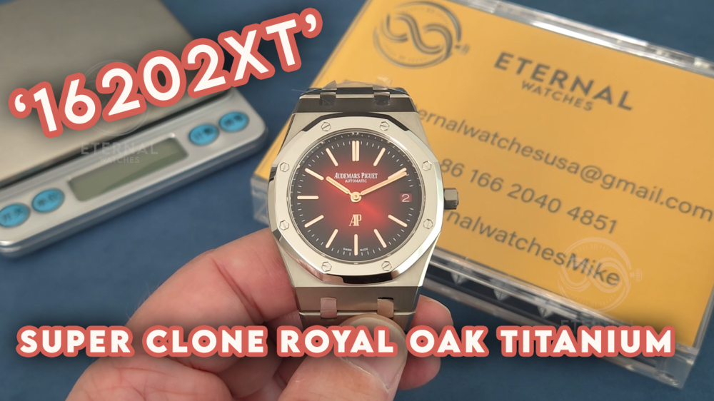 AUDEMARS PIGUET - SUPER CLONE Royal Oak 16202XT 39mm TI/TI Red Ombre Dial ZF A7121