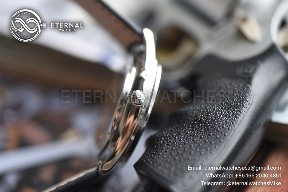 JAEGER-LECOULTRE - SUPER CLONE Master Ultra Thin Moonphase SS/LE Black/Stk APS A925