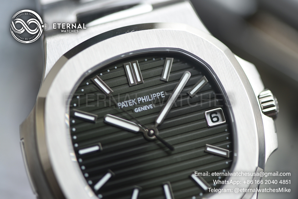 PATEK PHILIPPE - SUPER CLONE Nautilus 5711 40mm SS/SS Green Dial DDF V2 (SW Dial)